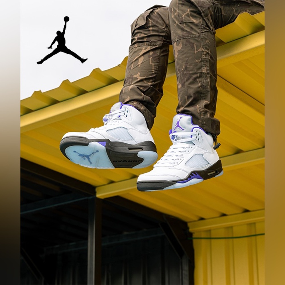 Nike Air Jordan 5 Retro White Dark Concord Black DD0587-141